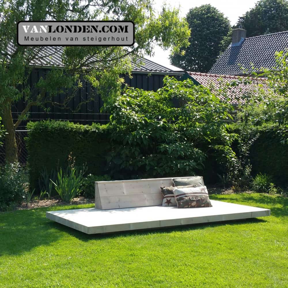 Steigerhouten loungebed Marc