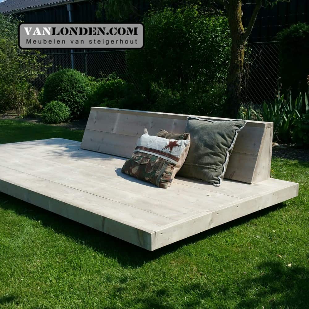 Steigerhouten loungebed Marc
