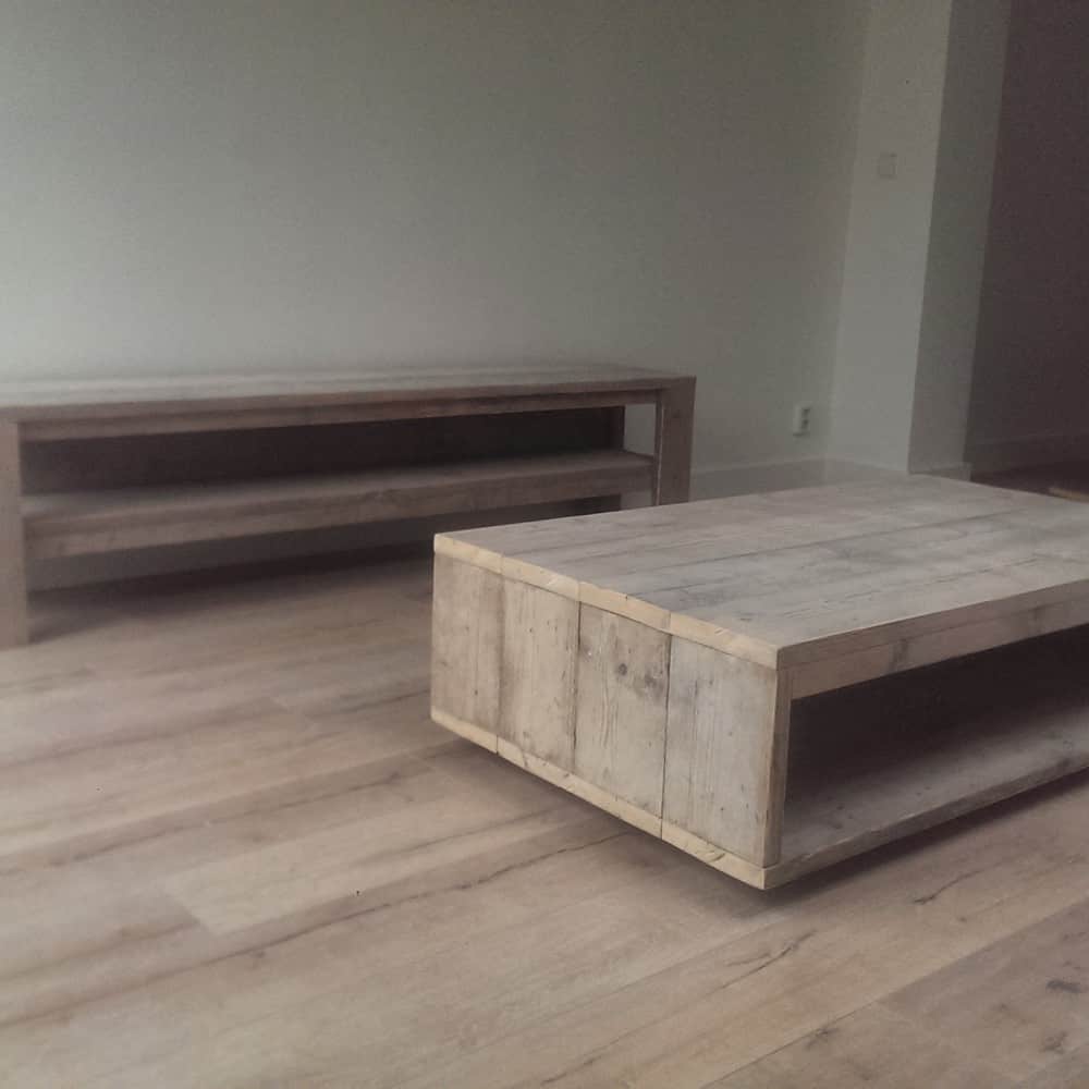Steigerhouten salontafel Puck