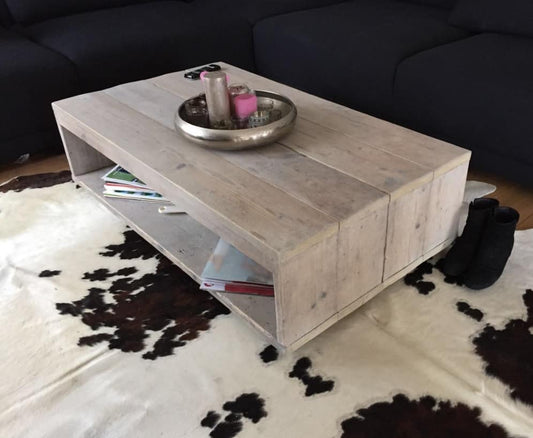 Steigerhouten salontafel Puck