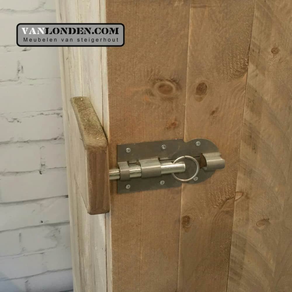 Steigerhouten smalle kledingkast Sven