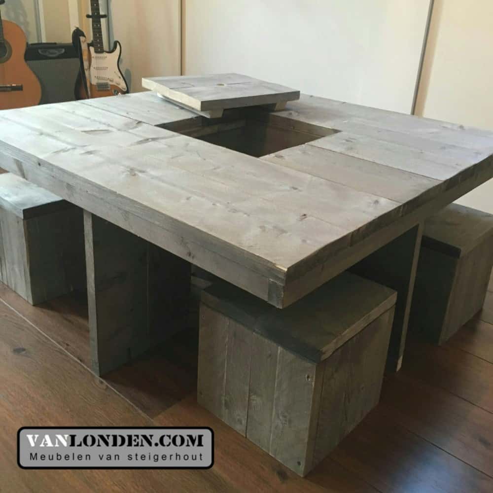 Steigerhouten speeltafel Laurens