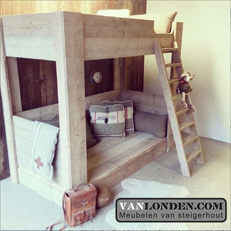 Steigerhouten stapelbed Lana