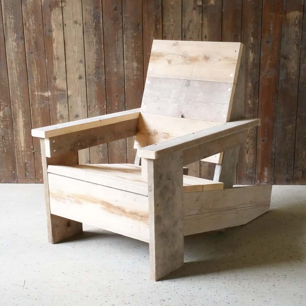 Steigerhouten design stoel Gerrit