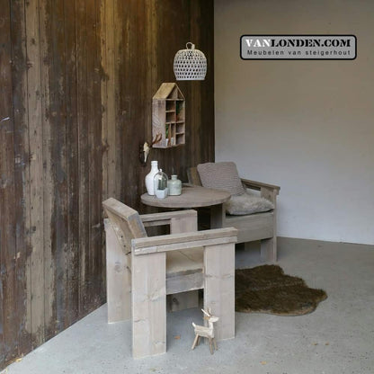 Steigerhouten stoel Stijn