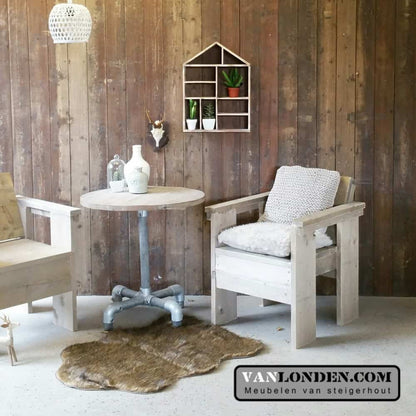 Steigerhouten stoel Stijn