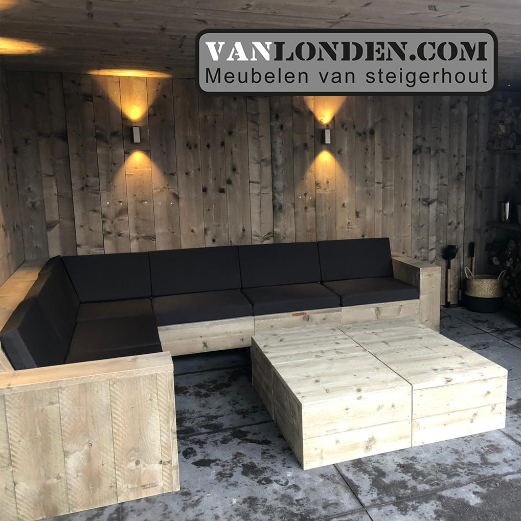 Steigerhouten hoekbank Fedde
