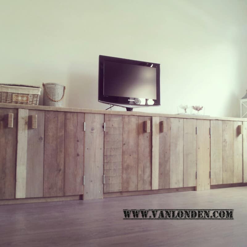 Steigerhouten tv-meubel Vera