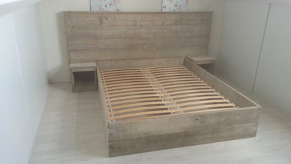 Steigerhouten bed Amber