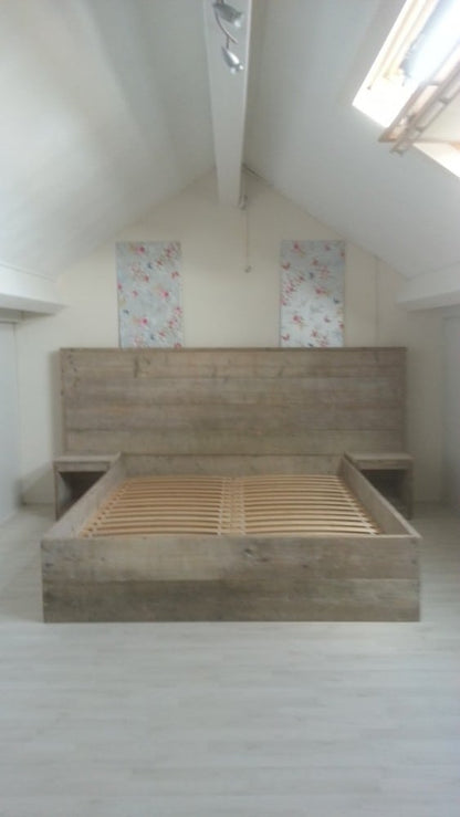 Steigerhouten bed Amber
