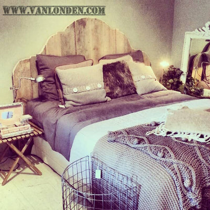 Steigerhouten tweepersoonsbed Annelotte