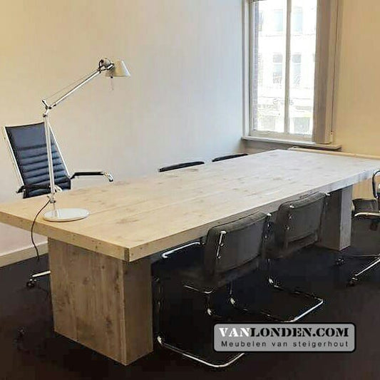 Steigerhouten vergadertafel Louis