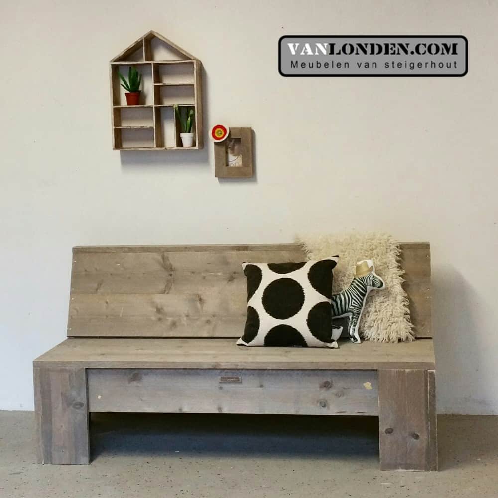 Steigerhouten zitbank Ilona