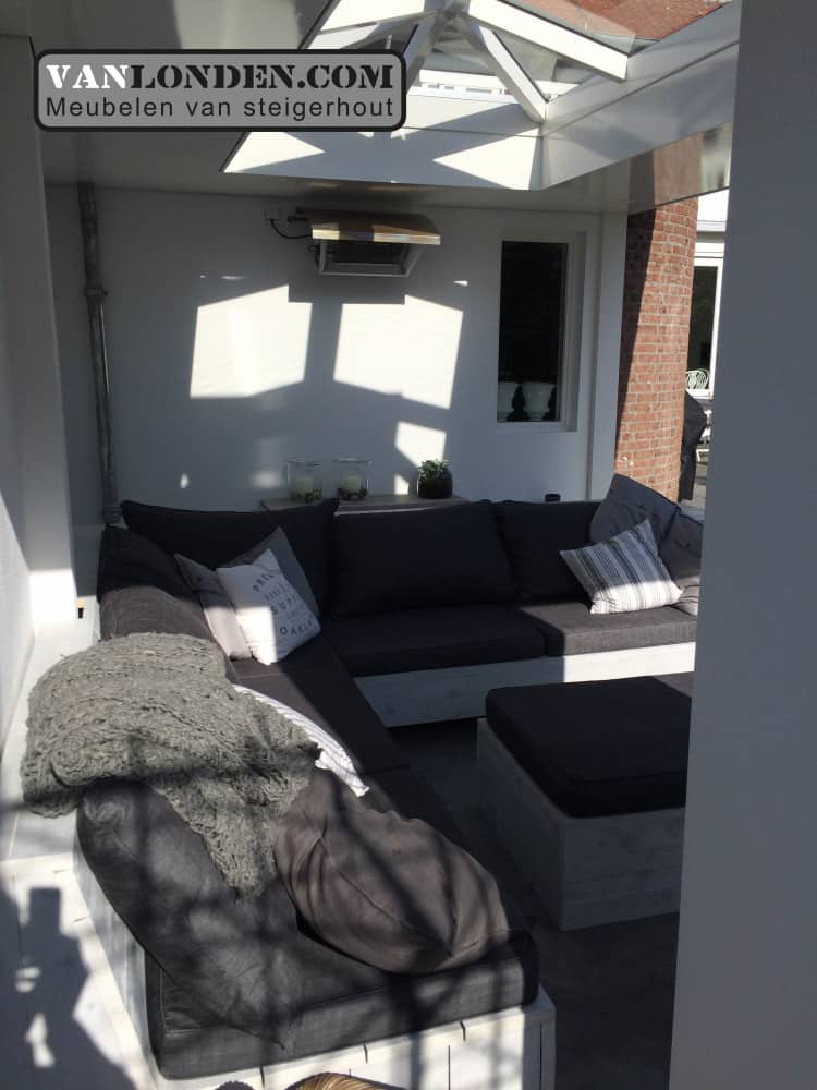 Steigerhouten hoekbank Enzo