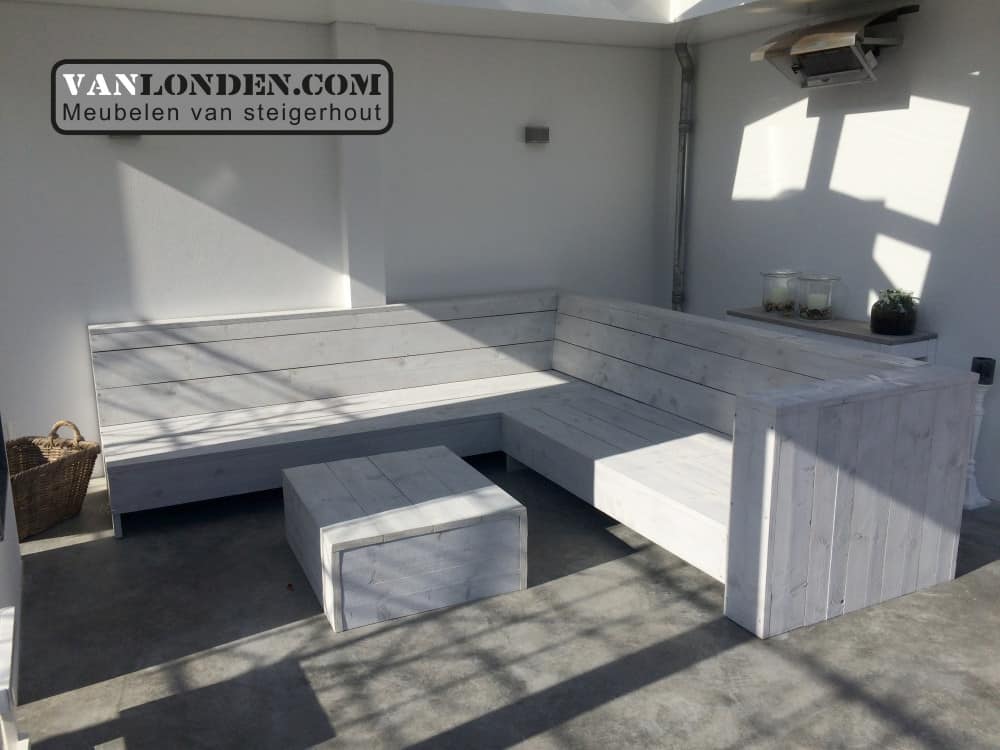 Steigerhouten hoekbank Enzo