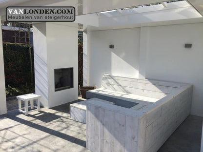 Steigerhouten hoekbank Enzo