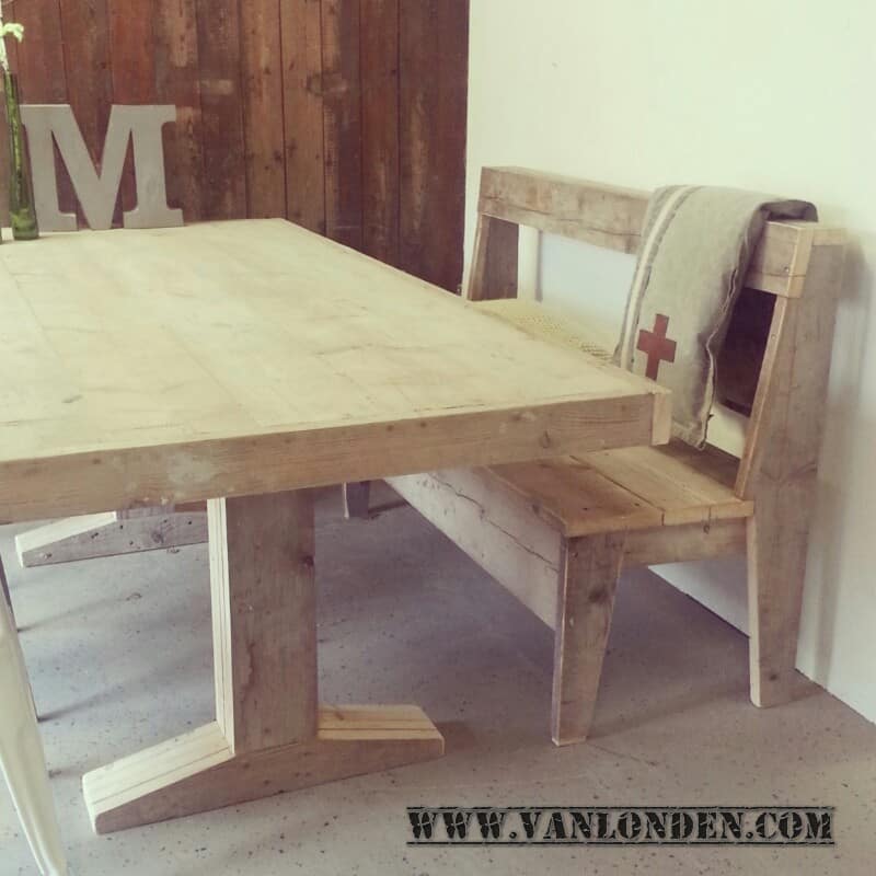 Steigerhouten tafel Wouter